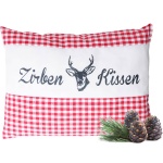 Zirbenkissen Vichy Rot 26x19 cm, gefüllt mit 220g Natur Zirbenspäne, 100% Bio...