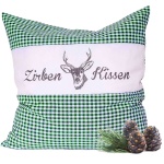 Zirbenkissen Vichy Grün 30x30 cm, gefüllt mit 350g Natur Zirbenspäne, 100% Bi...