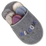 Wohlfühl Gästefinken-Set – 5 Paar bequeme Hausschuhe mit "Welcome"-Aufdruck, ...