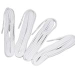 2 Paar Robuste Schuhbändel - Flache Schnürsenkel Weiss 90 cm aus 100% Polyest...