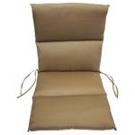 Niederlehner-Auflage Rollstepp – braun, 105x50x5cm – Gartenstuhl-Kissen mit 5...