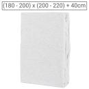 Premium Jersey Melange Fixleintuch - 100% Baumwolle, atmungsaktiv, hautfreund...