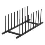 Tellerhalter aus Metall - für 8 Teller - Schwarz - 34,5x12,5 cm - platzsparen...