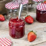 12er-Set Einmachgläser mit Schraubdeckel - Sturzgläser mit Karo-Muster - 210 ...