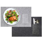 Filz-Tischset mit Tasche, grau, 45 x 30 cm – Rechteckiges Platzdeckchen, prak...
