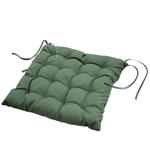 Stuhlkissen gesteppt - Polyester Sitzkissen mit Bändchen - 40x40 cm, khaki - ...