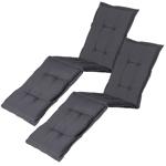 2er Komfort Liegen-Auflage, grau, 200 x 65 cm, by Madison – weiche Gartenlieg...