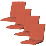 4er Set Elegante Gartenstuhl-Auflage - terra, 97x49 cm – UV Schutz, für Niede...