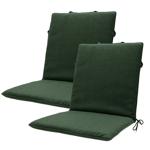 2er Elegante Gartenstuhl-Auflage - grün, 97x49 cm – UV Schutz,  für Niederleh...