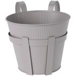 Blumentopfhalter aus Metall - Geländertopf zum Einhängen für Balkon & Terrass...