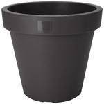 Blumentopf rund anthrazit - Aus 100% recyclebarem Kunststoff - Ideal für inne...