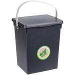 Komposteimer Kunststoff 19x18x23,5cm - Geruchsdichter Deckel & Henkel - Aus 9...