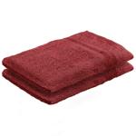 Casativo 2er-Set Waschhandschuhe Bordeaux - 100% Baumwolle, 500g/m² Frottee m...