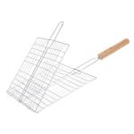 Grillgitter aus verchromtem Edelstahl für Hamburger & Fisch - Ideal für 4 Pat...