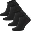 Sneaker Socken 4er-Set schwarz - Atmungsaktiv, feuchtigkeitsregulierend & rut...