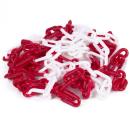 Absperrkette rot-weiss aus Kunststoff - 5 Meter lang - Ideal zur Markierung v...