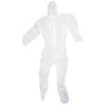 Schutzanzug Polypropylen-Gewebe - Einweg-Overall mit Reissverschluss, Kapuze ...