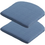 2er-Set Stuhlkissen 46x48 cm Kobalt-Blau - Bequeme Sitzkissen für Esszimmer &...