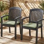 2er-Set Stuhlkissen 46x48 cm Grün - Bequeme Sitzkissen für Esszimmer & Garten...
