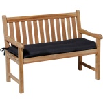 Bankauflage Schwarz 120x48 cm - Bequeme 6 cm Polsterung SG-20 - Sitzkissen fü...