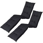 2er-Set Liegen-Auflage - Weiche, komfortable Polsterung, schwarz, 200x65 cm -...