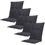 4er-Set Gartenstuhlkissen Niederlehner - Weiche, komfortable Polsterung, schw...