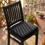 Stuhlkissen 46x48 cm Schwarz - Bequeme Sitzkissen für Esszimmer & Gartenstühl...