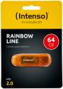 64 GB USB-Speicherstick Rainbow Line transparent-orange - Schneller USB 2.0 f...