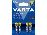 Varta Longlife Power Alkaline-Batterien AAA/Micro/LR03 - Hohe Energie für Tas...