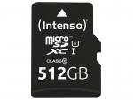 Intenso microSDXC-Speicherkarte UHS-I Premium 512 GB - Für Smartphone, Tablet...