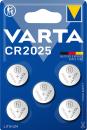 Varta Lithium Knopfzelle CR2025 5er-Pack - Zuverlässige 3V/160 mAh Energie fü...