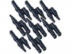 8er-Set Y-Stecker Adapter für Solarkabel - Parallele Schaltung von Solarmodul...