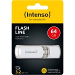 Intenso USB-C-Speicherstick Flash Line 64 GB - Super Speed USB 3.2 Gen.1x1 Ty...